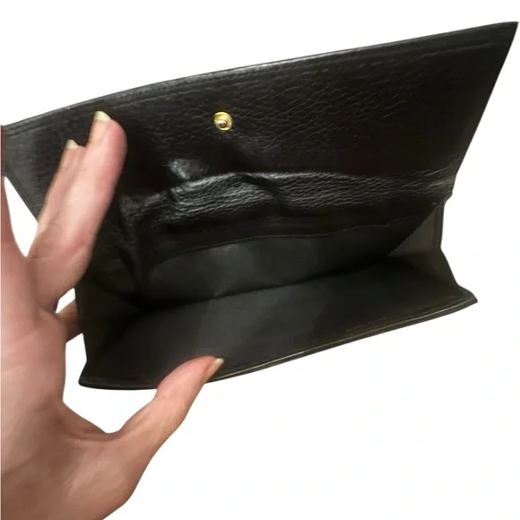 Bvlgari Black Canvas and Leather Long Wallet